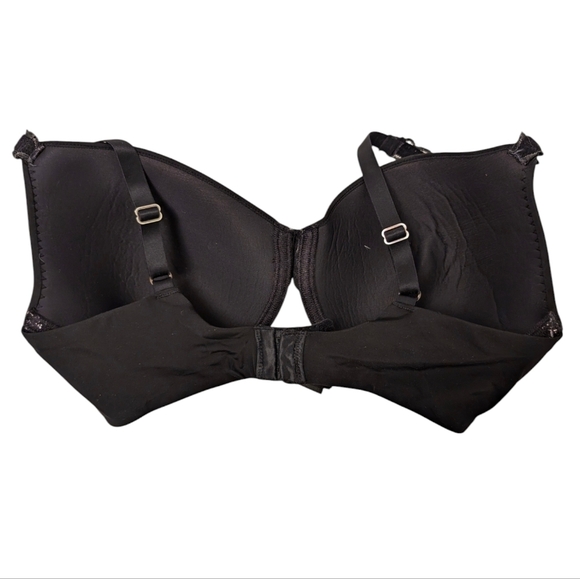 NATORI 32DD Underwire Black Bra Moulded Pure Luxe Custom Coverage - Picture 5 of 10